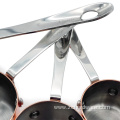 Stackable Copper Stainless Steel Measuring Cups Set